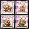 Floral Wooden Wagon BUNDLE- 2