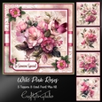 Wild Pink Roses Card Front Kit