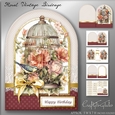 Floral Birdcage Shaped Card Kit-2