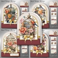 Floral Birdcage Shaped Card BUNDLE