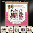 Happy Christmas Mice Card Topper Kit-2