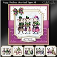 Happy Christmas Mice Card Topper Kit-3