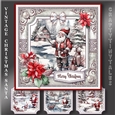 Vintage Christmas Santa Card Topper Kit-4