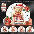 Christmas Gift Bears Tent Card & Toppers-2