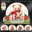 Christmas Gift Bears Tent Card & Toppers-4