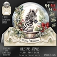 Christmas Animals Globe Tent Card-1