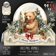 Christmas Animals Globe Tent Card-3
