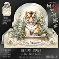 Christmas Animals Globe Tent Card-5