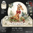 Christmas Animals Globe Tent Card-6