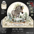 Christmas Animals Globe Tent Card-7