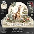 Christmas Animals Globe Tent Card-10
