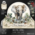 Christmas Animals Globe Tent Card-11