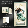 Puppy Christmas Stocking Money Card Kit-7