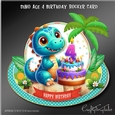 Dino Age 4 Birthday Rocker Card Kit
