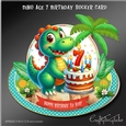 Dino Age 7 Birthday Rocker Card Kit
