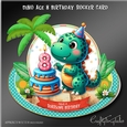 Dino Age 8 Birthday Rocker Card Kit
