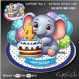Elephant Age 4 Birthday Rocker Card Kit
