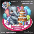 Elephant Age 5 Birthday Rocker Card Kit