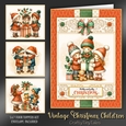 Vintage Christmas Children Four Toppers Kit-2