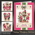 Vintage Christmas Children Four Toppers Kit-3