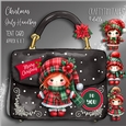 Christmas Girly Handbag Tent Card Kit-2