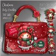 Christmas Girly Handbag Tent Card Kit-3