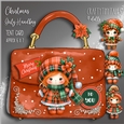 Christmas Girly Handbag Tent Card Kit-5