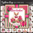 Christmas Dogs Card Front and Toppers BUNDLE-2