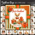 Christmas Dogs Card Front and Toppers BUNDLE-3