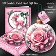 Pink Christmas Bauble Card And Box Kit-2