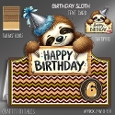 Birthday Sloth Tent Card Kit-3