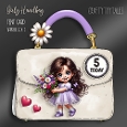 Girly Handbag Tent Card Kit-2
