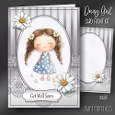 Daisy Girl Card Front Kit-5