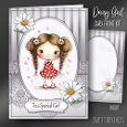 Daisy Girl Card Front Kit-7