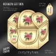 Christmas Roses Hexagon Gift Box-2