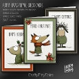 Funny Xmas Animal Quick Cards Kit-4
