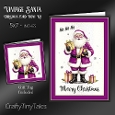 Vintage Santa Christmas Card Front Kit-3