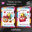 Valentine Love Bees Card Fronts Kit-2