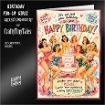 Birthday Pin-Up Girls 5x7 Card Front Kit-2