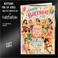 Birthday Pin-Up Girls 5x7 Card Front Kit-4