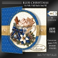 Blue Christmas Fold Back Card kit-2
