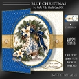 Blue Christmas Fold Back Card kit-4