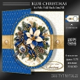 Blue Christmas Fold Back Card kit-5
