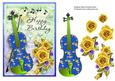 Violin with Yellow Roses H.birthday