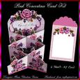 Pink Roses Concertina Card