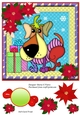 Raggy Xmas Dog Card Front 9
