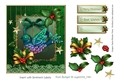 Christmas Bird Ornament CF 6X7 Green