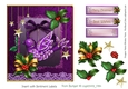 Christmas Bird Ornament CF 6X7 Grape