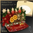 Christmas Candle Arrangement Log Easel