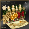Christmas Candle Arrangement in Gold